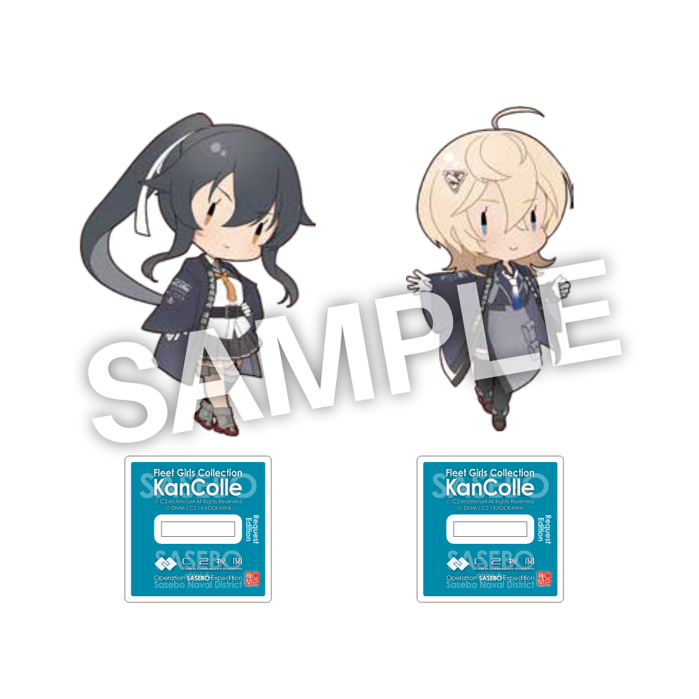 C2機関「艦これ」公式 限定ミニアクリルスタンド(2個)セット 「矢矧」「Tuscaloosa」 ※Request Special
