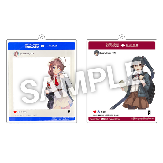 C2機関「艦これ」公式 佐世保限定 SNS艦娘アクキー(2個)セット 【時雨】【矢矧】mode
