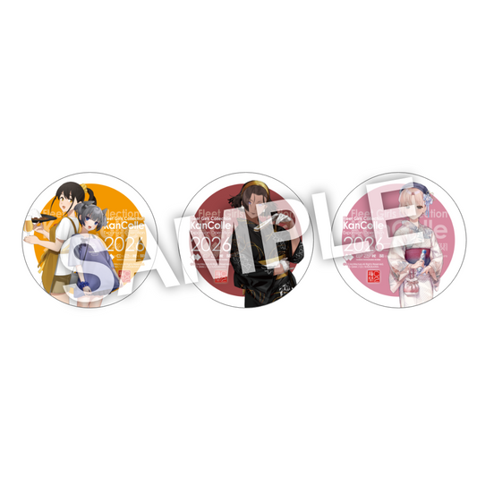 「カレー機関」公式 お土産缶バッジ 限定セット【G】 「れーか&伊36」「Algérie(浴衣)」「Vautour(浴衣)」mode